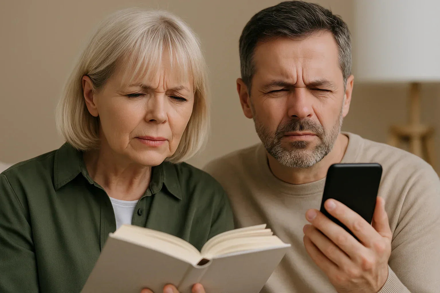 vision floue soigné avec lunettes a trous