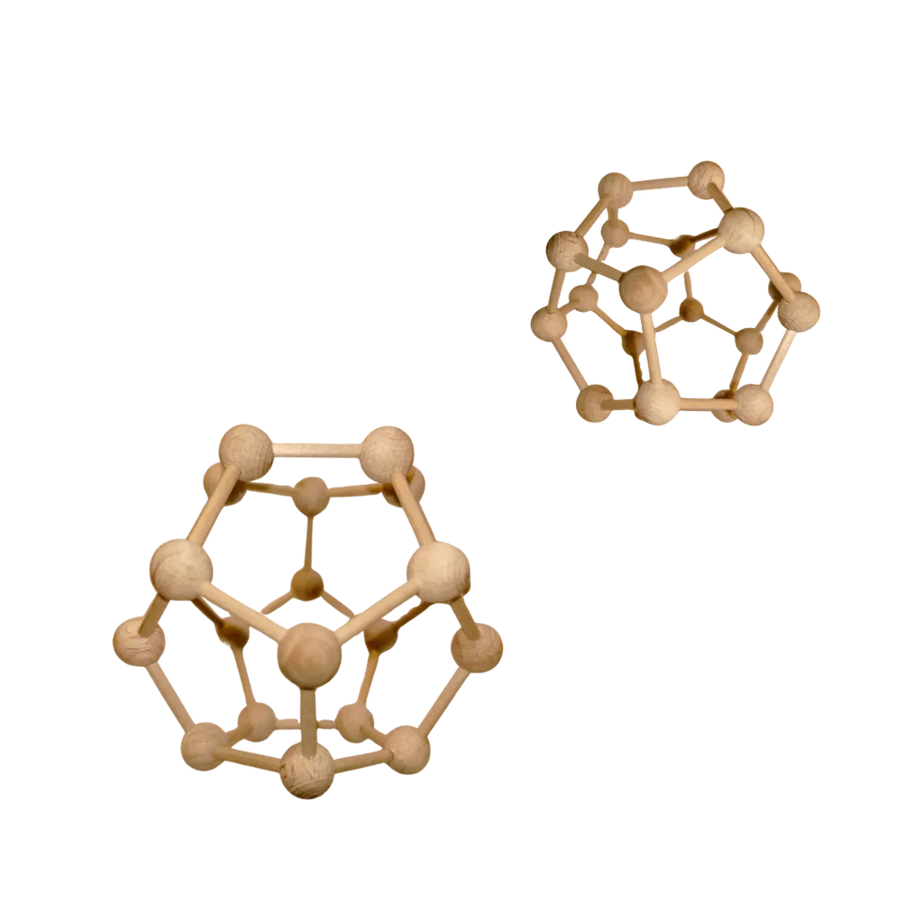 pack dodécaèdre classique : 2 dodécaèdres en bois qui harmonisent les énergies chez vous, issue de la géométrie sacrée