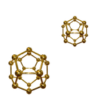 pack dodécaèdre prémium : 2 dodécaèdres dorées pour harmoniser les énergies chez vous, issue de la géométrie sacrée